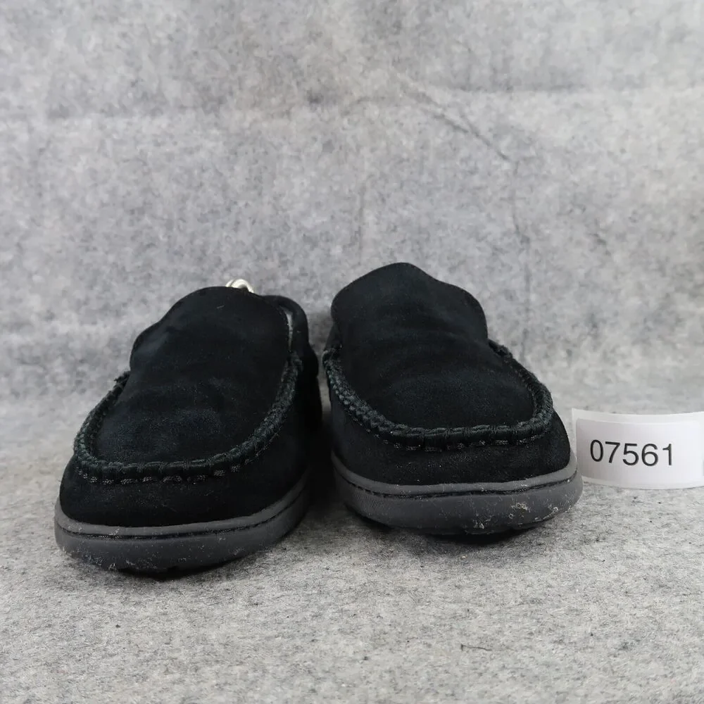 Clarks Shoes Mens 9 Slippers Suede Moccasin Slip On Indoor Outdoor Comfort Black
